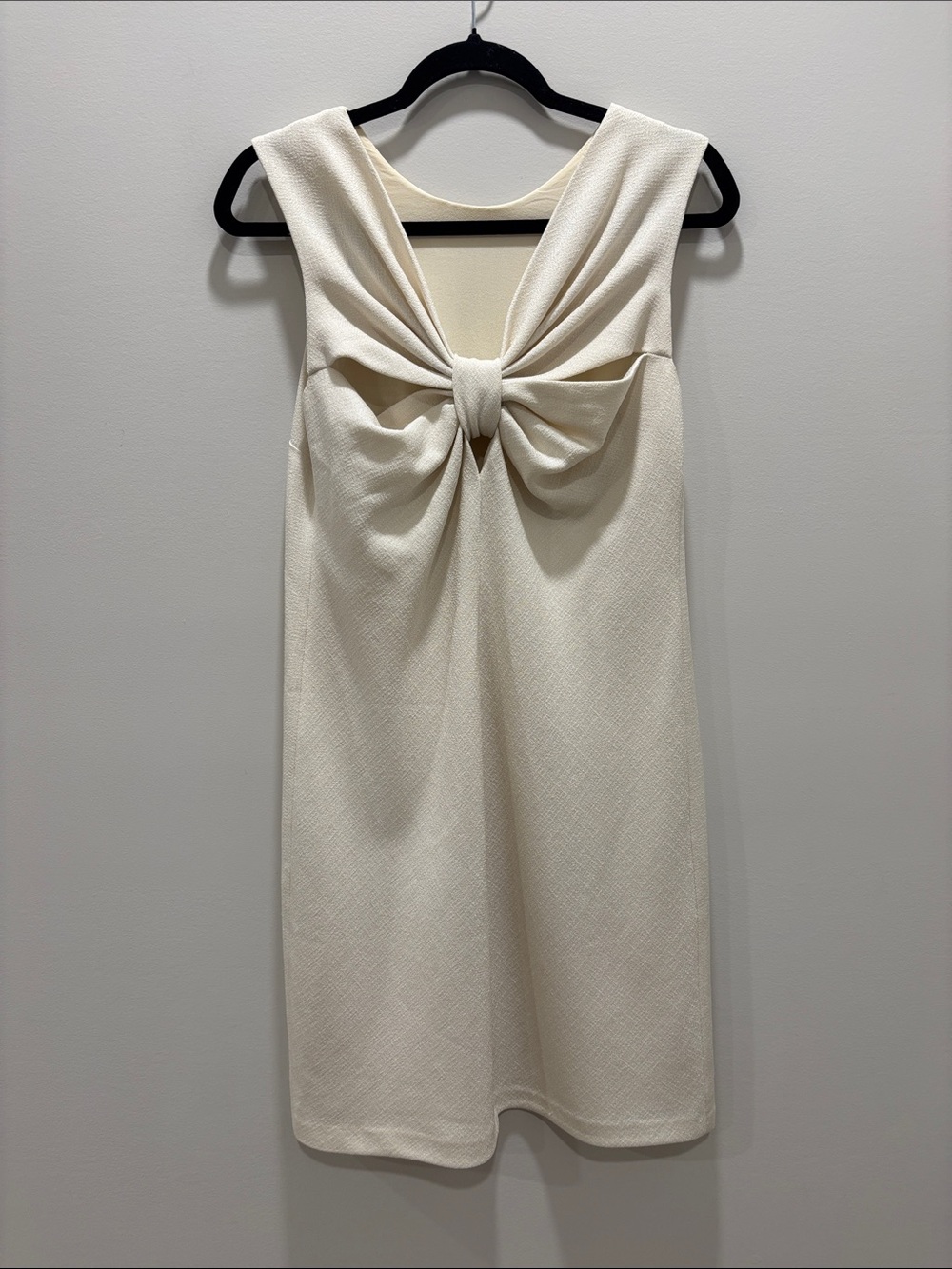 ADAM by Adam Lippes Silk Lined Ivory Bow Back Sleeveless Cocktail Dress Size 6